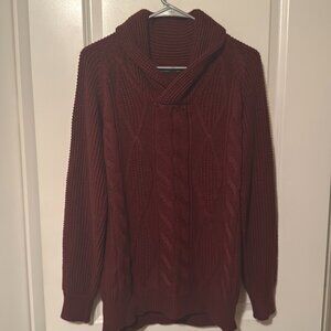 Zara Burgundy Knit Sweater